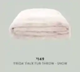 Domayne Frida Faux Fur Throw - Snow offer