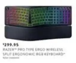 Domayne Razer Pro Type Ergo Wireless Split Ergonomic RGB Keyboard offer