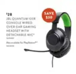 Domayne JBL Quantum 905X Console Wired Over-Ear Gaming Headset with Detachable Mic offer