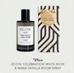 Domayne Ecoya 'Celebration' White Musk & Warm Vanilla Room Spray offer