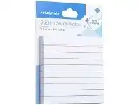 Officeworks Studymate Fully Adhesive Lined Notes 76x76mm White offer