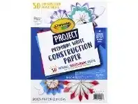 Officeworks Crayola Project Premium Construction Paper White 50 Pack offer