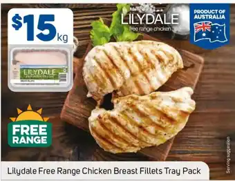 Lilydale Free Range Chicken Breast Fillets Tray Pack