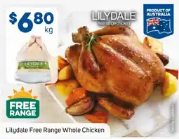 Foodland Lilydale Free Range Whole Chicken offer