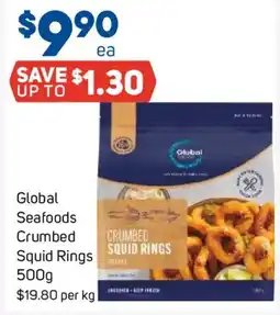 Foodland Global Seafoods Crumbed Squid Rings offer
