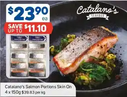 Foodland Catalano's Salmon Portions Skin On offer