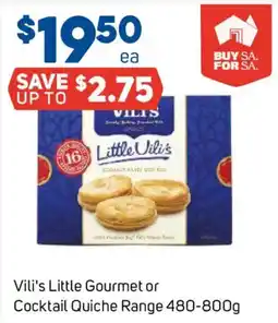 Foodland Vili's Little Gourmet Cocktail Quiche offer