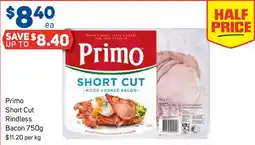 Foodland Primo Short Cut Rindless Bacon offer