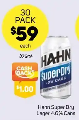 Foodland Hahn Super Dry Lager offer