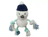 Bark-A-Boo Frozen in Time Dog Toy Snowman Rope Arms & Legs