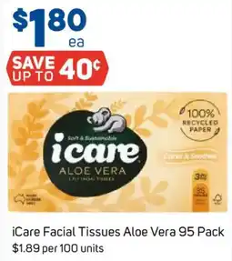 Foodland iCare Facial Tissues Aloe Vera offer