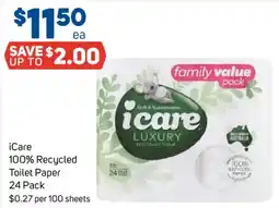 Foodland iCare 100% Recycled Toilet Paper offer