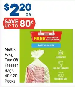 Foodland Multix Easy Tear Off Freezer Bags offer