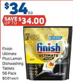 Foodland Finish Ultimate Plus Lemon Dishwashing Tablets offer