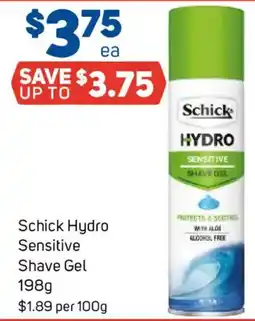 Foodland Schick Hydro Sensitive Shave Gel offer