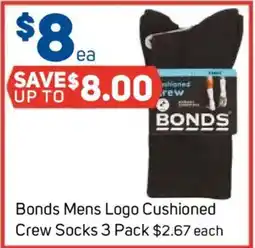 Foodland Bonds Mens Logo Cushioned Crew Socks offer