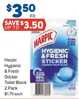 Foodland Harpic Hygienic & Fresh Sticker Toilet Block offer