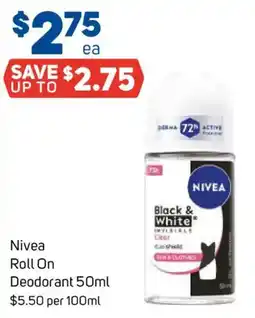Foodland Nivea Roll On Deodorant offer