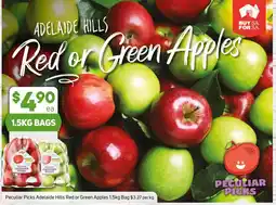 Foodland Peculiar Picks Adelaide Hills Red or Green Apples offer