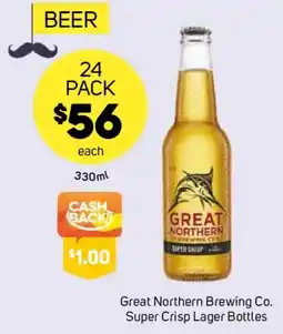 Foodland Great Northern Brewing Co. Super Crisp Lager Bottles offer
