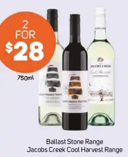 Foodland Ballast Stone Range Jacobs Creek Cool Harvest Range offer