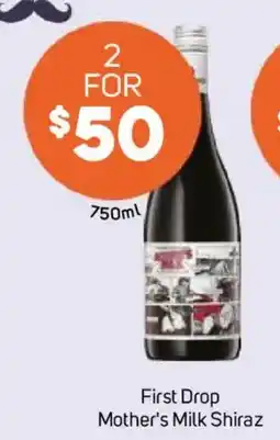 Foodland First Drop Mother's Milk Shiraz offer