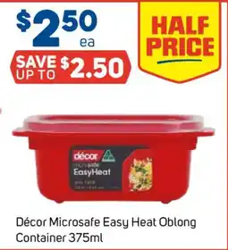 Foodland Décor Microsafe Easy Heat Oblong Container offer