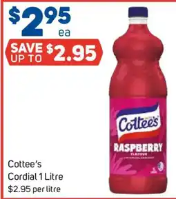 Foodland Cottee's Cordial offer