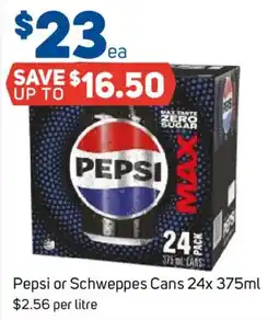 Foodland Pepsi or Schweppes Cans offer