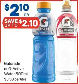 Foodland Gatorade or G-Active Water offer