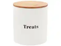 Pet stock Buddy & Belle Ceramic Treat Jar with Bamboo Lid 3L offer
