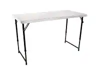 BCF Lifetime 122cm Blow Mould Folding Table 121cm Versatile White offer