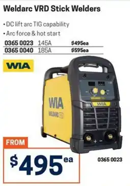 Blackwoods Weldarc VRD Stick Welders offer