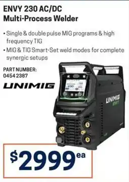 Blackwoods Unimig Envy 230 Ac/Dc Multi-Process Welder offer