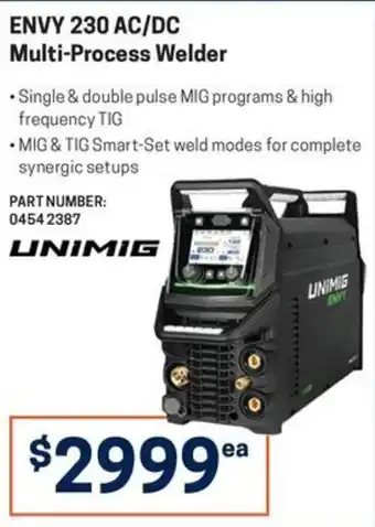 Unimig Envy 230 Ac/Dc Multi-Process Welder