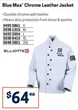Blackwoods Blue Max Chrome Leather Jacket offer