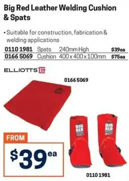 Blackwoods Big Red Leather Welding Cushion & Spats offer