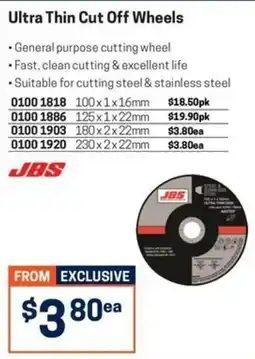 Blackwoods Ultra Thin Cut Off Wheels JBS offer