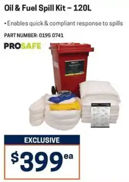 Blackwoods Oil & Fuel Spill Kit - 120L offer