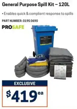 Blackwoods General Purpose Spill Kit - 120L PROSAFE offer