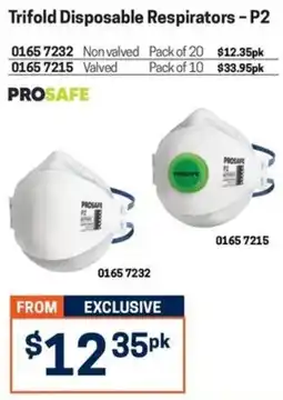 Blackwoods Trifold Disposable Respirators - P2 PROSAFE offer