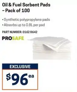 Blackwoods Oil & Fuel Sorbent Pads PROSAFE offer