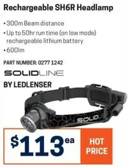 Blackwoods Rechargeable SH6R Headlamp by Ledlenser offer
