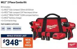 Blackwoods M12 2 Piece Combo Kit Milwaukee offer