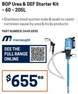 Blackwoods BOP Urea & DEF Starter Kit - 60 - 205L offer
