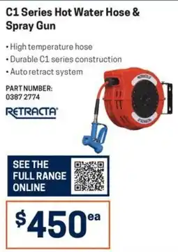 Blackwoods C1 Series Hot Water Hose & Spray Gun Retracta offer