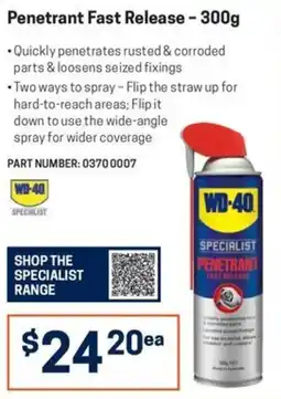 Blackwoods WD-40 Specialist Penetrant Fast Release offer