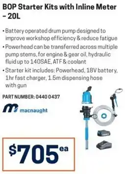 Blackwoods BOP Starter Kits with Inline Meter - 20L macnaught offer