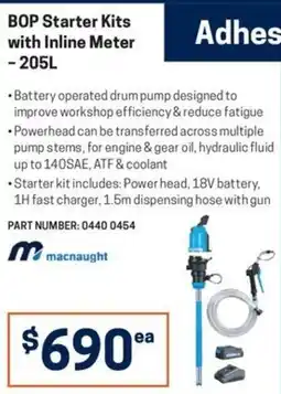 Blackwoods BOP Starter Kits with Inline Meter - 205L macnaught offer
