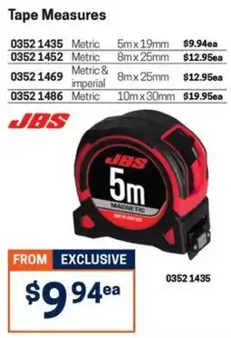 Blackwoods JBS Tape Measures offer